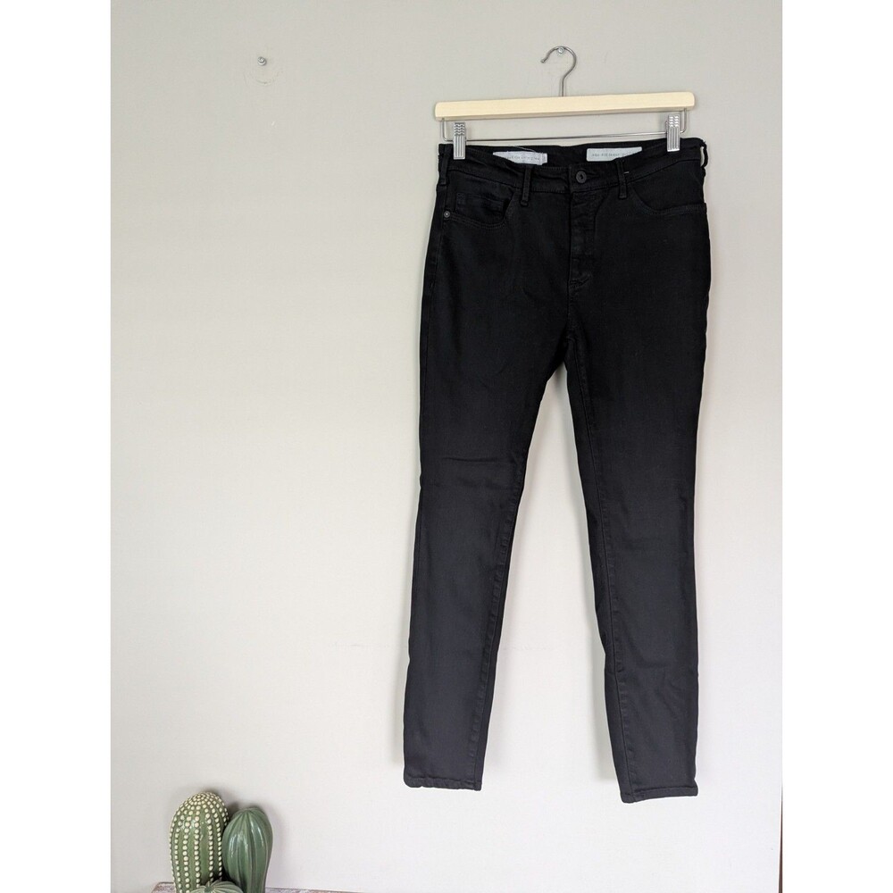 Pilcro Anthropologie Black High Rise Skinny Jeans 29 Minimalist Classic Plain